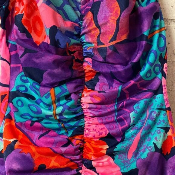 Vintage Maxine of Hollywood One Piece Tropical Resort Swimsuit 12 - Picture 3 of 9